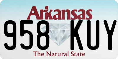 AR license plate 958KUY