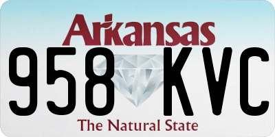 AR license plate 958KVC