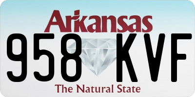 AR license plate 958KVF
