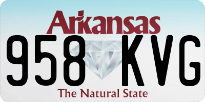 AR license plate 958KVG