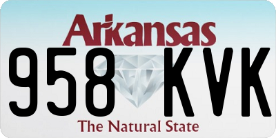 AR license plate 958KVK