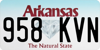 AR license plate 958KVN