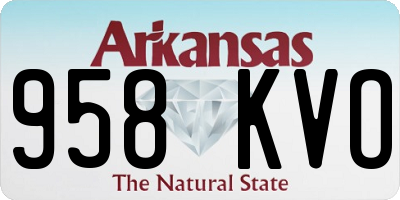AR license plate 958KVO