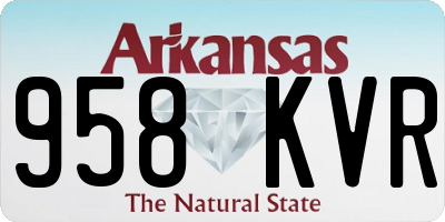 AR license plate 958KVR