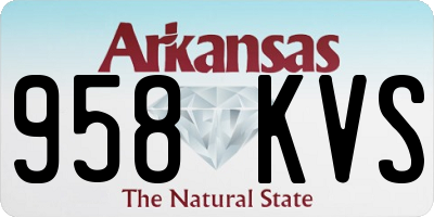 AR license plate 958KVS