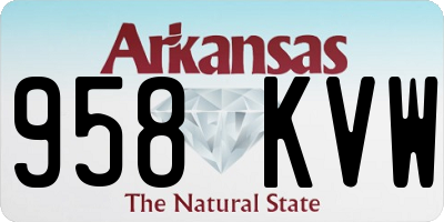 AR license plate 958KVW
