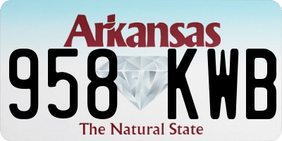 AR license plate 958KWB