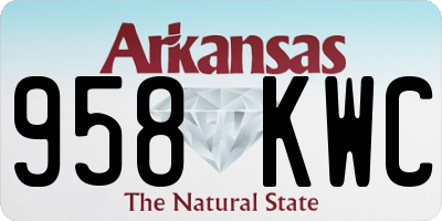 AR license plate 958KWC