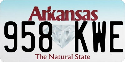 AR license plate 958KWE