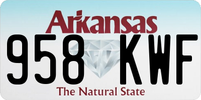 AR license plate 958KWF