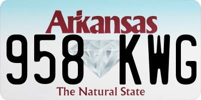 AR license plate 958KWG
