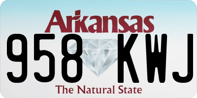 AR license plate 958KWJ
