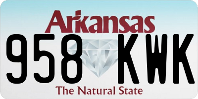 AR license plate 958KWK
