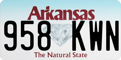 AR license plate 958KWN
