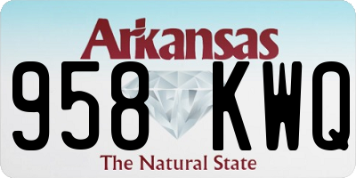 AR license plate 958KWQ