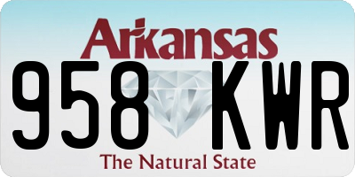 AR license plate 958KWR