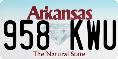 AR license plate 958KWU