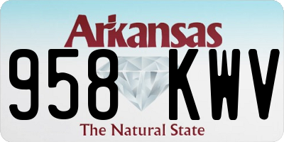 AR license plate 958KWV