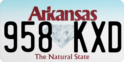 AR license plate 958KXD