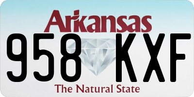 AR license plate 958KXF