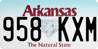 AR license plate 958KXM