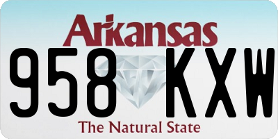 AR license plate 958KXW
