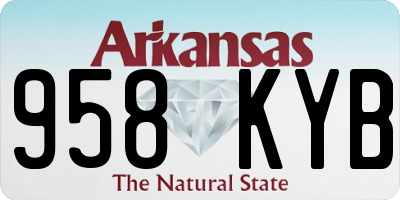AR license plate 958KYB