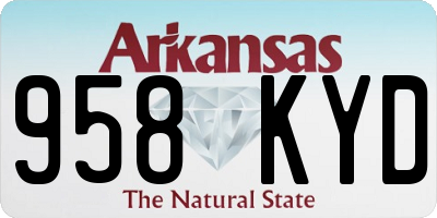 AR license plate 958KYD