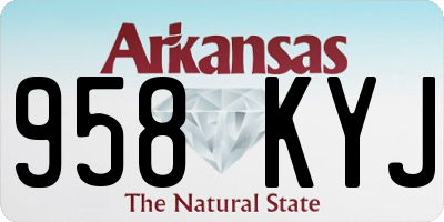 AR license plate 958KYJ