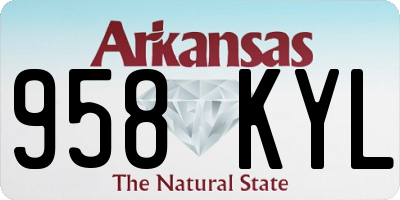 AR license plate 958KYL