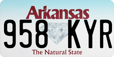 AR license plate 958KYR