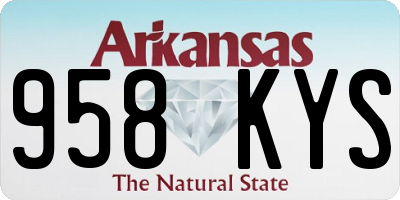 AR license plate 958KYS