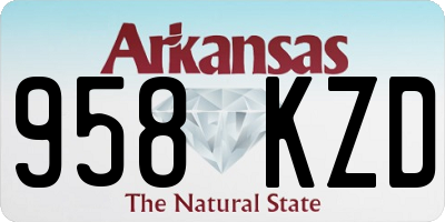 AR license plate 958KZD