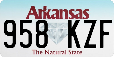 AR license plate 958KZF