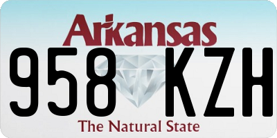 AR license plate 958KZH