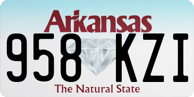 AR license plate 958KZI