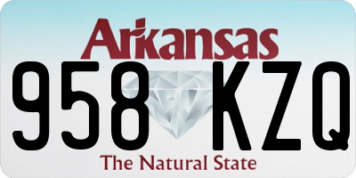 AR license plate 958KZQ