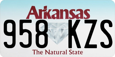 AR license plate 958KZS