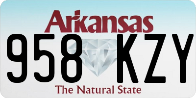 AR license plate 958KZY