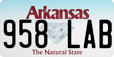 AR license plate 958LAB