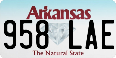 AR license plate 958LAE