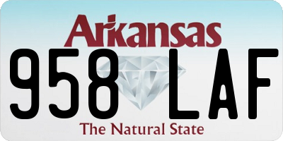 AR license plate 958LAF