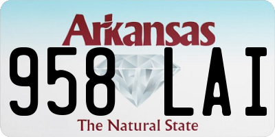 AR license plate 958LAI