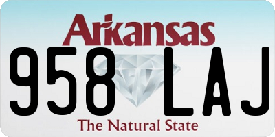 AR license plate 958LAJ