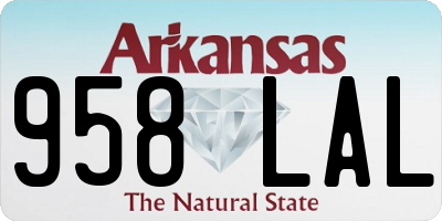 AR license plate 958LAL