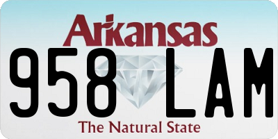 AR license plate 958LAM