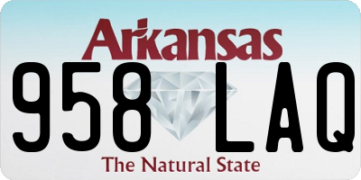 AR license plate 958LAQ
