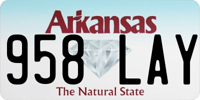 AR license plate 958LAY