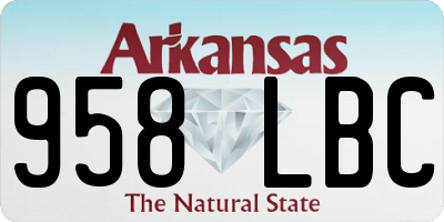 AR license plate 958LBC