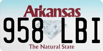 AR license plate 958LBI